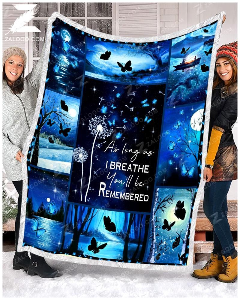 Butterfly As Long As I Breathe Sherpa Fleece Blanket