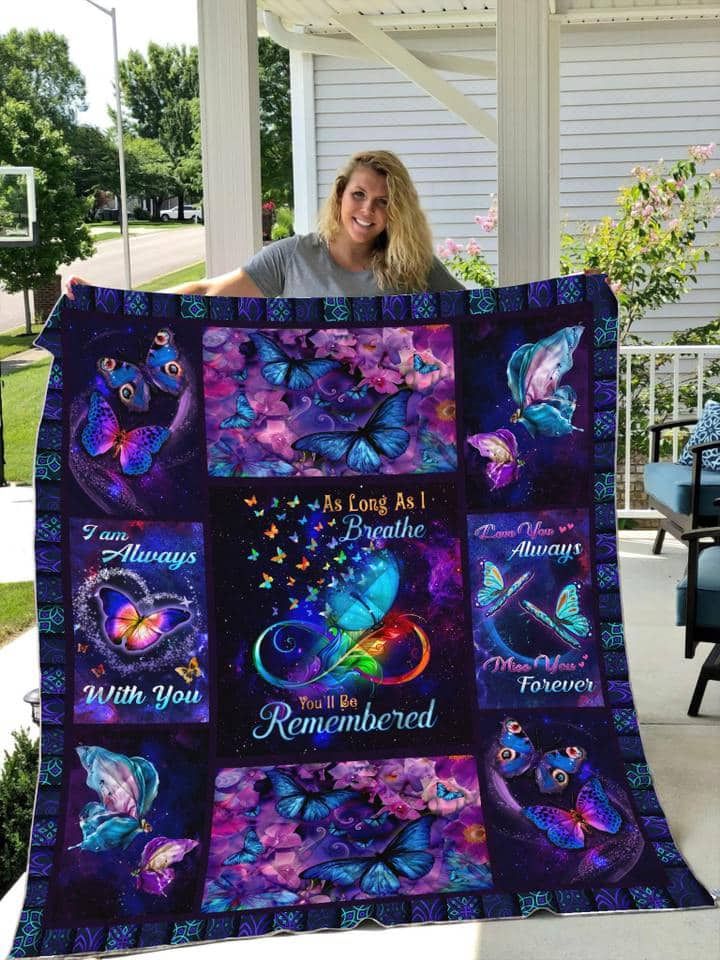 Butterfly As Long As I Breathe Quilt Blanket DHC3112406TD