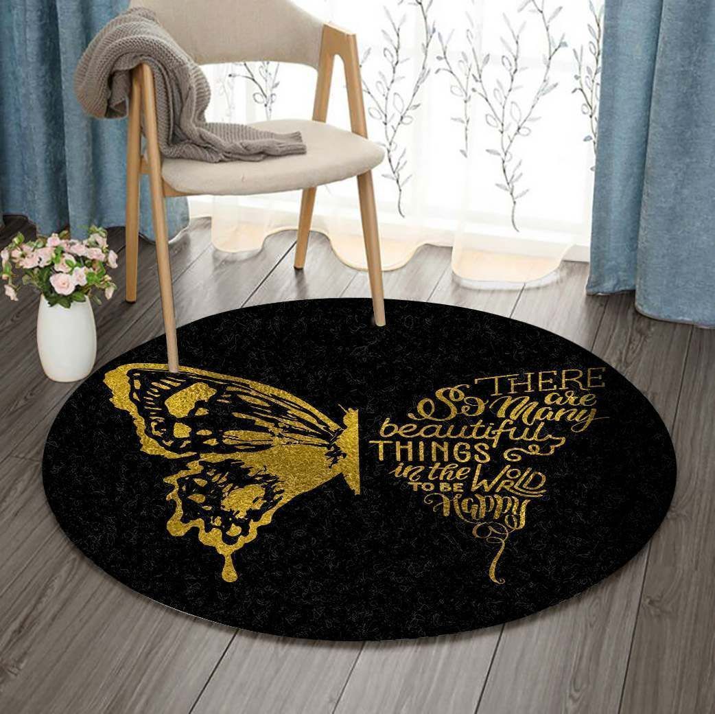 Butterfly Beauty Round Carpet