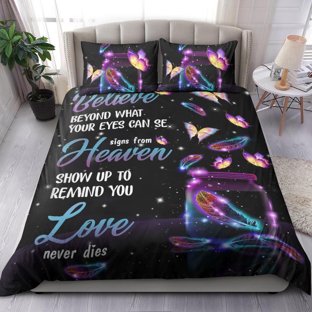 Butterfly Believe Heaven Love Bedding Set