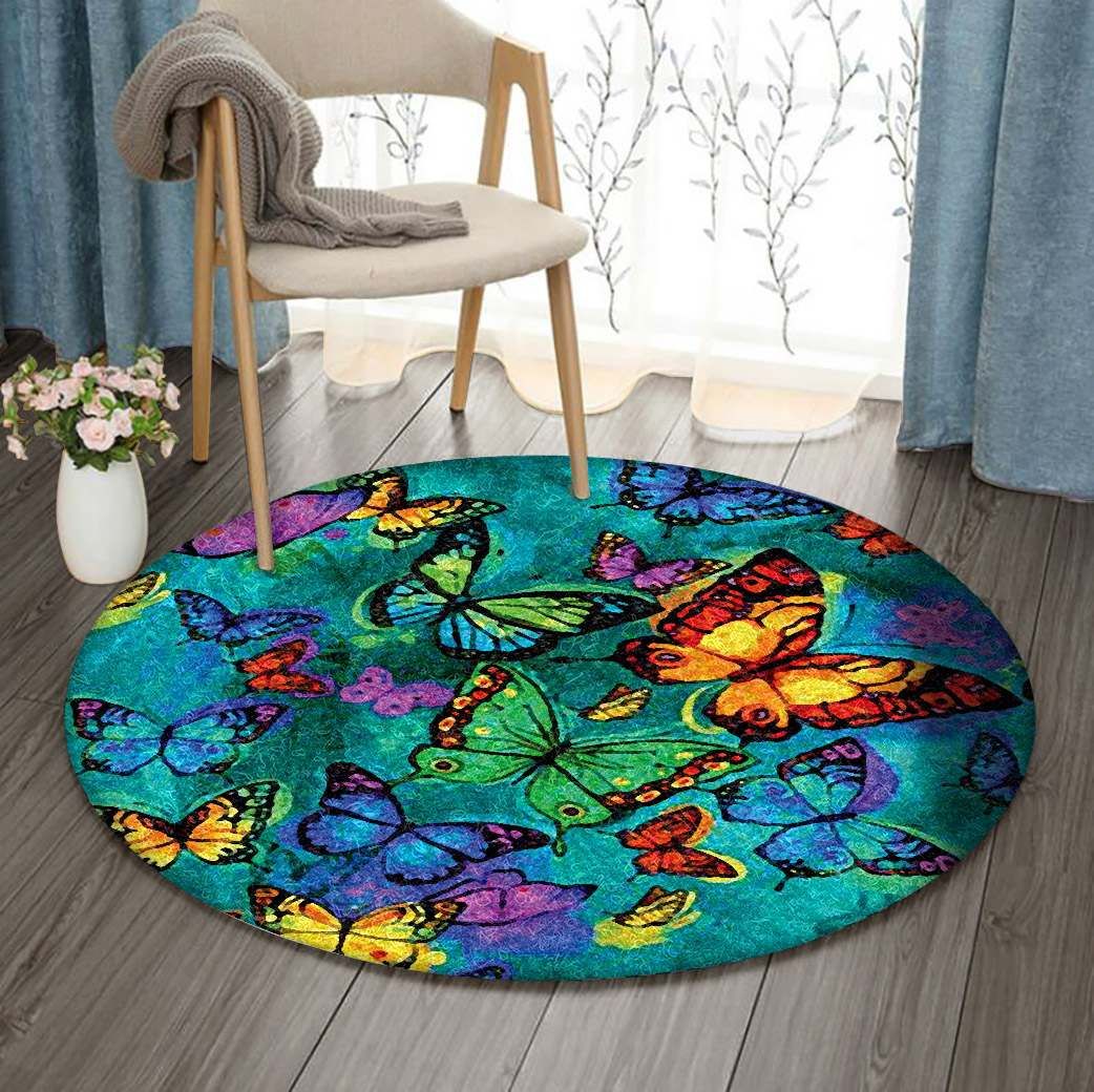 Butterfly Round Carpet