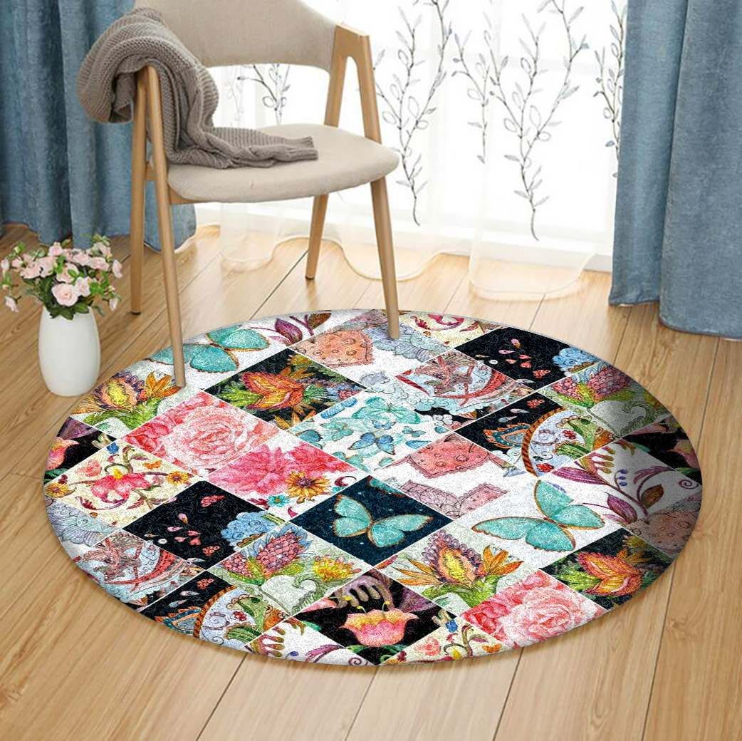 Butterfly Round Carpet