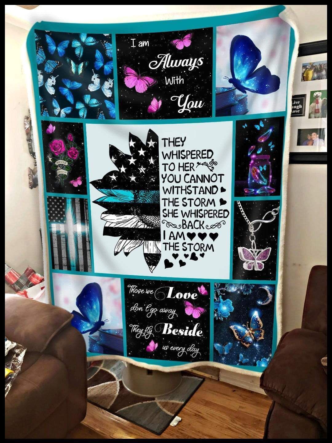 Butterfly Blanket I Am Always With You Gift For Wife