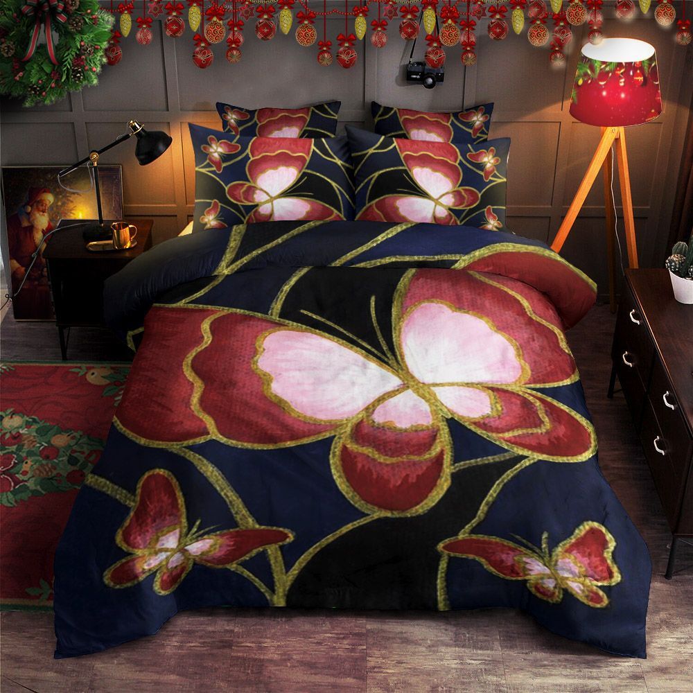 Butterfly Blue Bedding Set