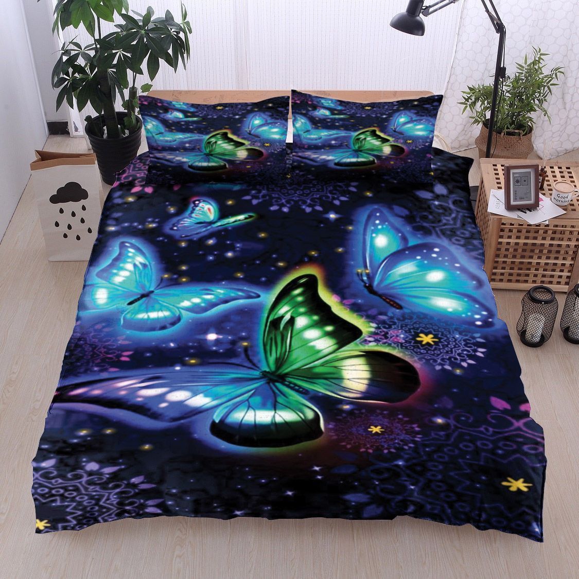 Butterfly Blue Bedding Set