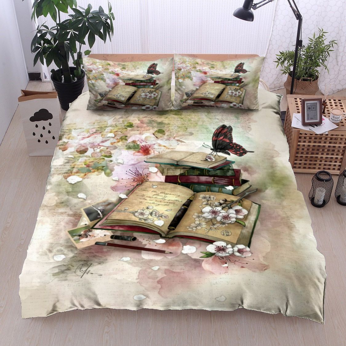 Butterfly Book Bedding Set
