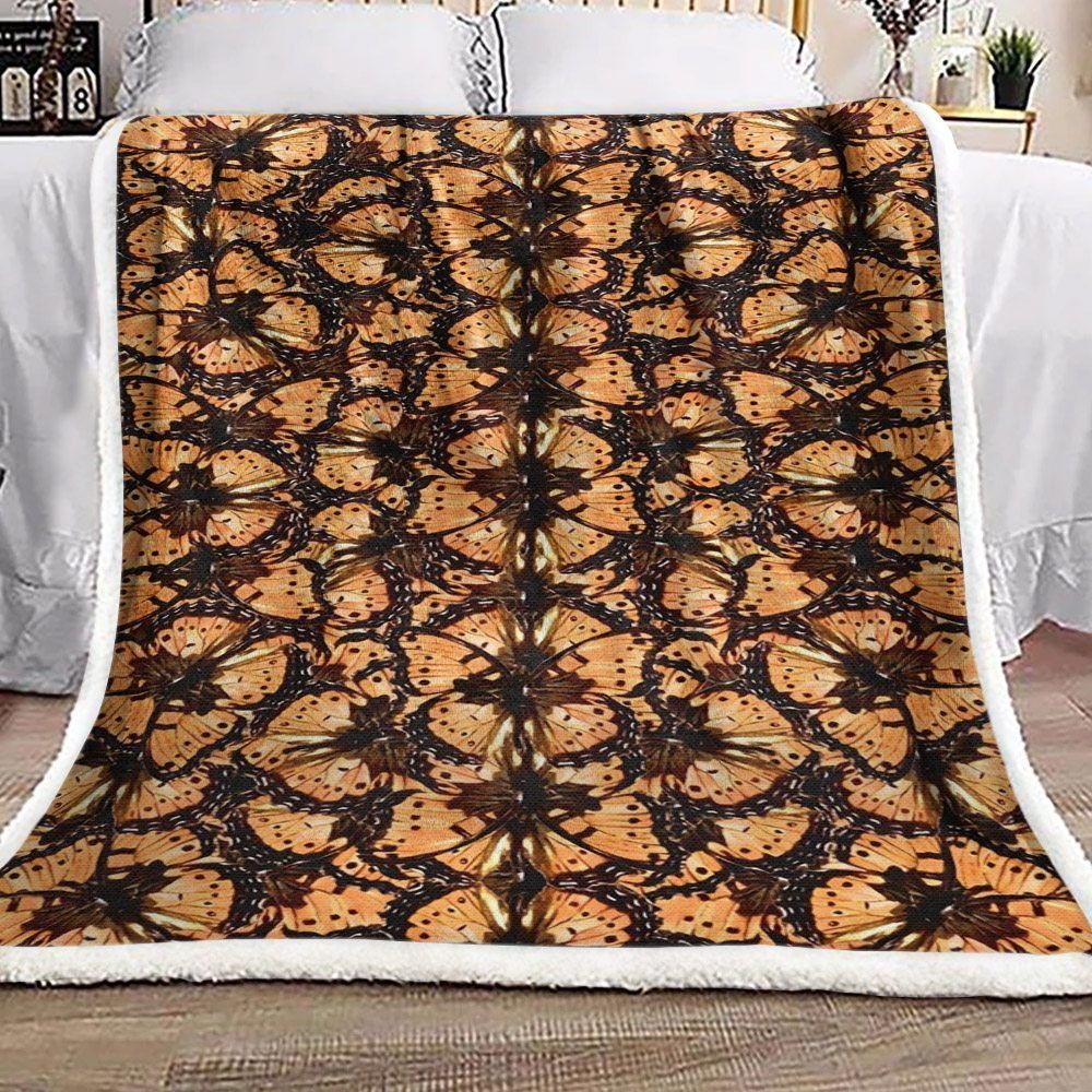 Butterfly Sherpa Fleece Blanket