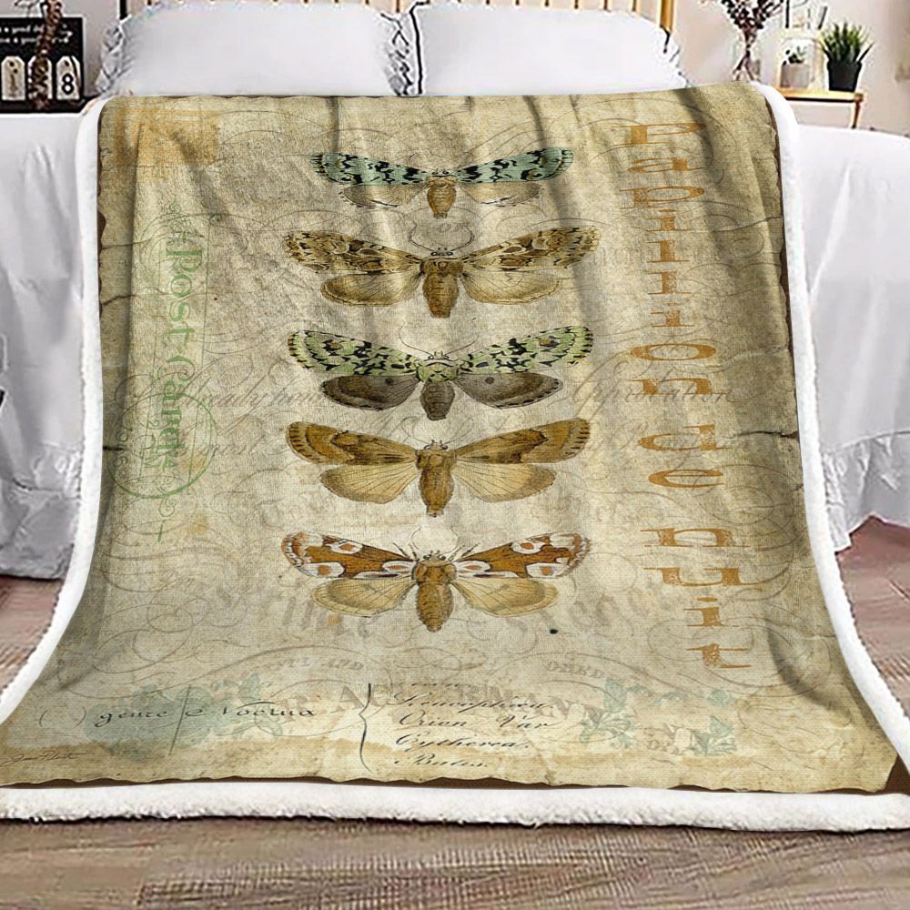 Butterfly Sherpa Fleece Blanket