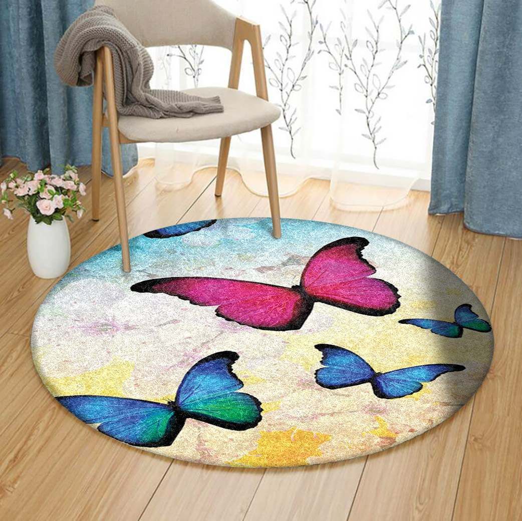 Butterfly Round Carpet