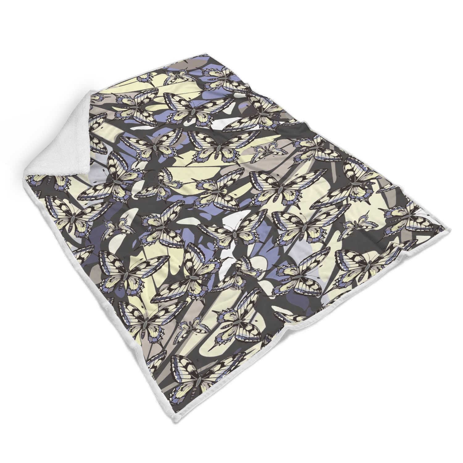 Butterfly Sherpa Fleece Blanket