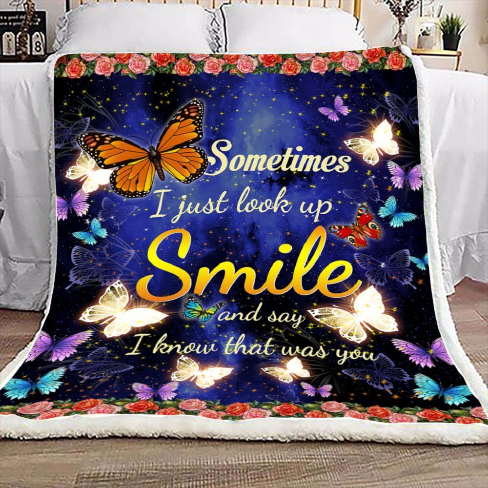 Butterfly Sherpa Fleece Blanket
