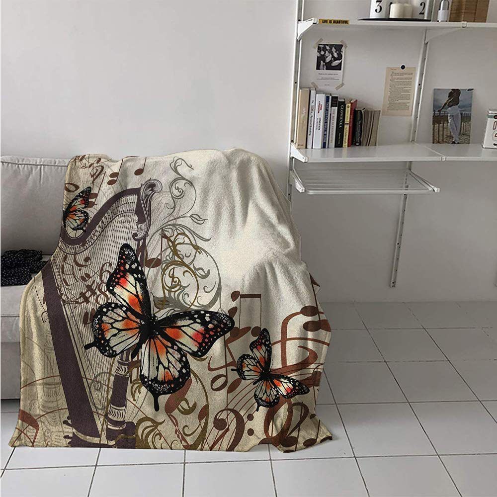Butterfly Sherpa Fleece Blanket