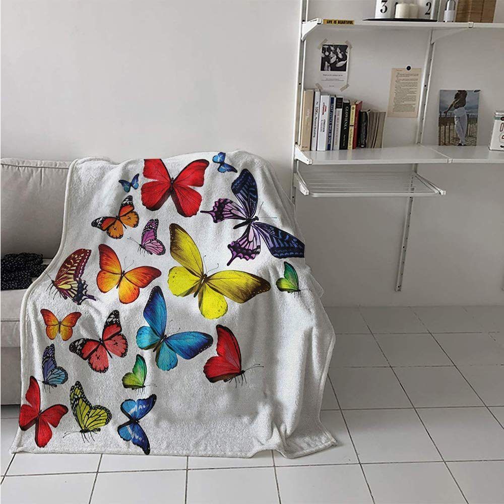 Butterfly Sherpa Fleece Blanket