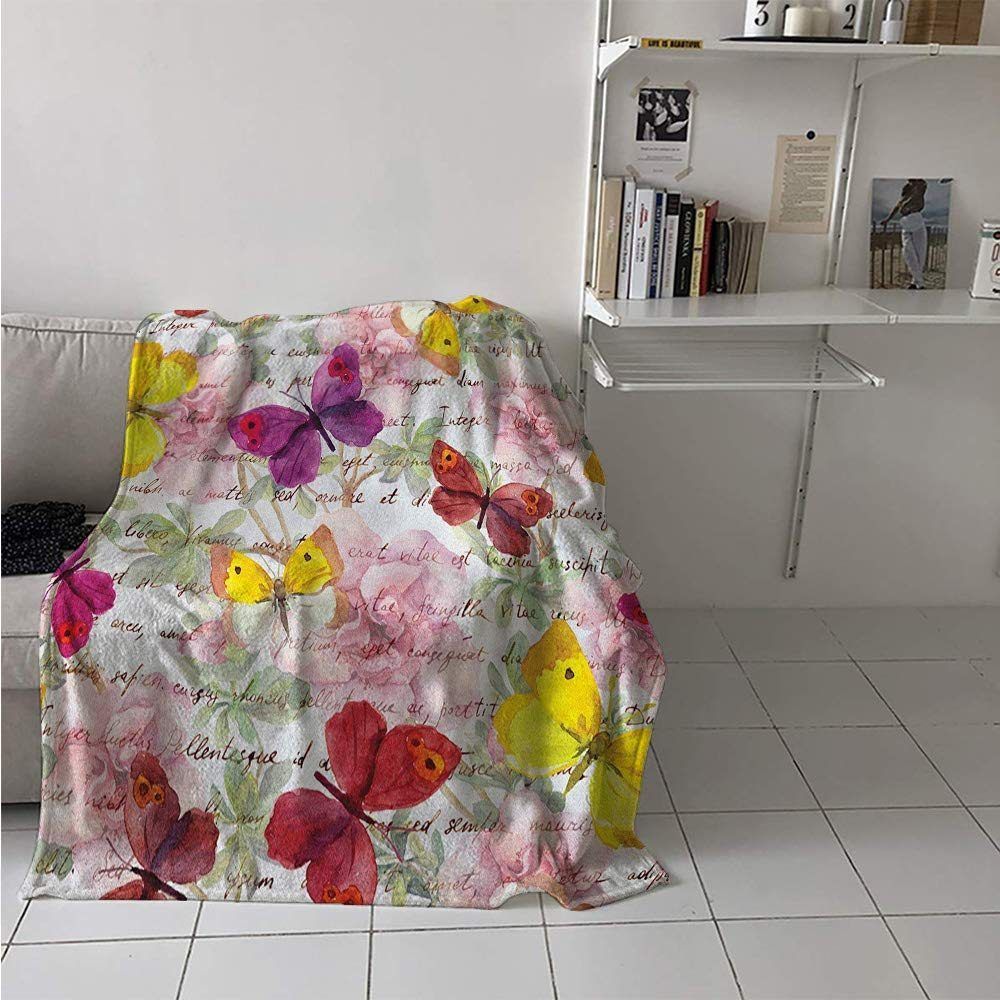 Butterfly Sherpa Fleece Blanket