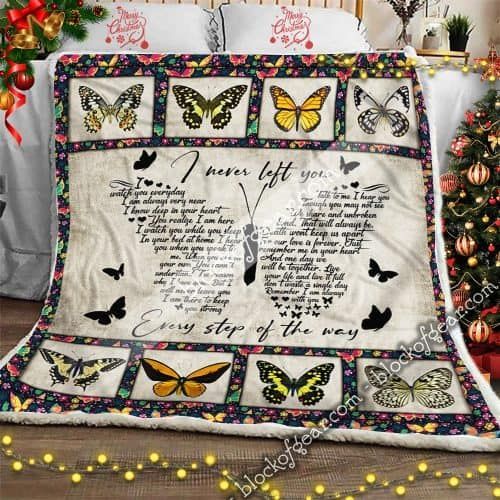 Butterfly Sherpa Fleece Blanket