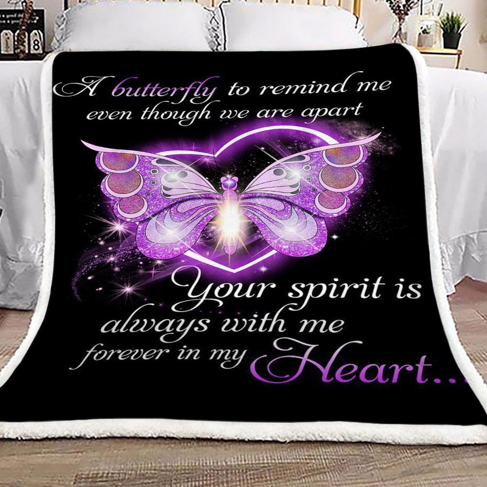 Butterfly Sherpa Fleece Blanket