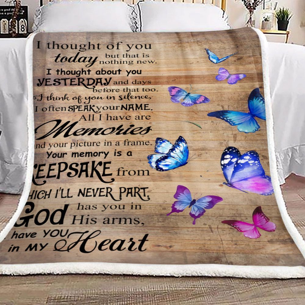Butterfly Sherpa Fleece Blanket