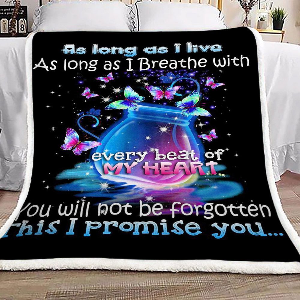 Butterfly Sherpa Fleece Blanket