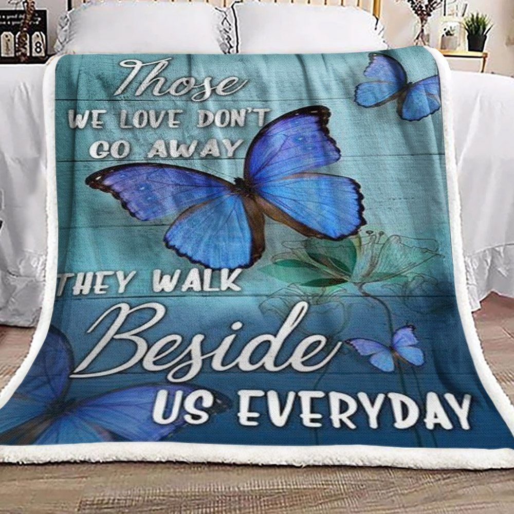 Butterfly Sherpa Fleece Blanket