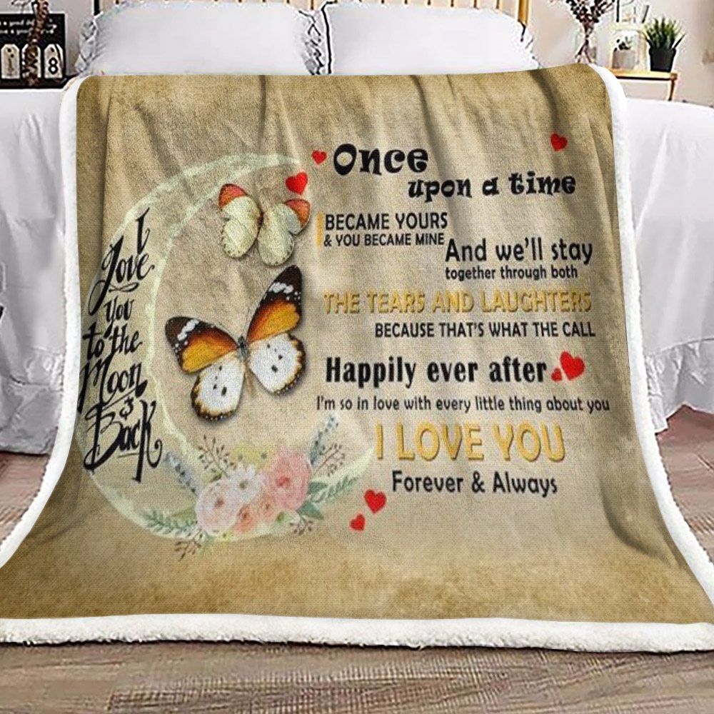 Butterfly Sherpa Fleece Blanket