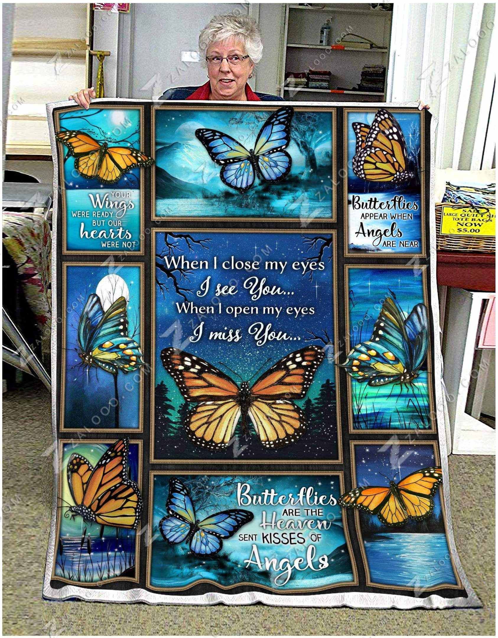 Butterfly Sherpa Fleece Blanket