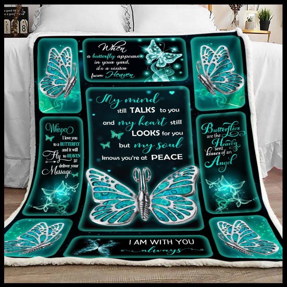 Butterfly Sherpa Fleece Blanket