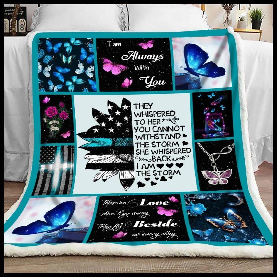 Butterfly Sherpa Fleece Blanket