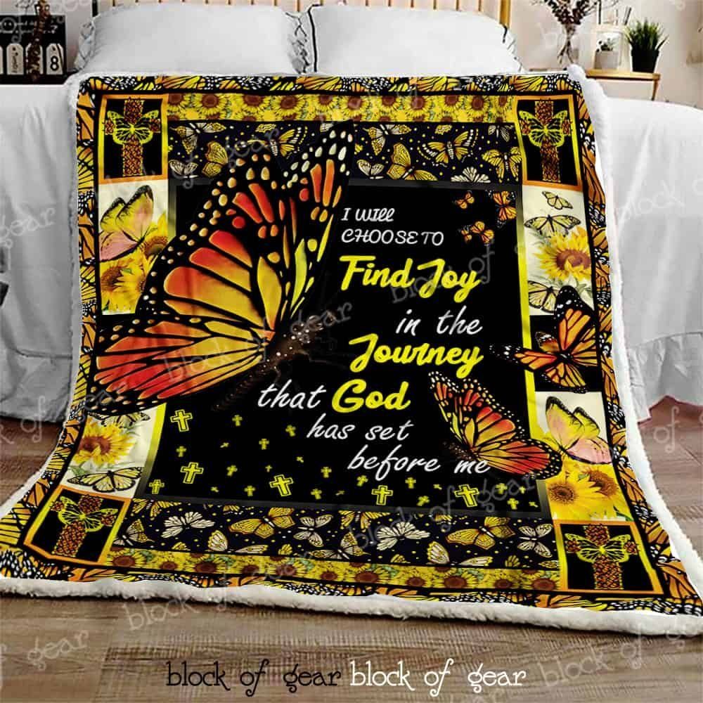 Butterfly Sherpa Fleece Blanket