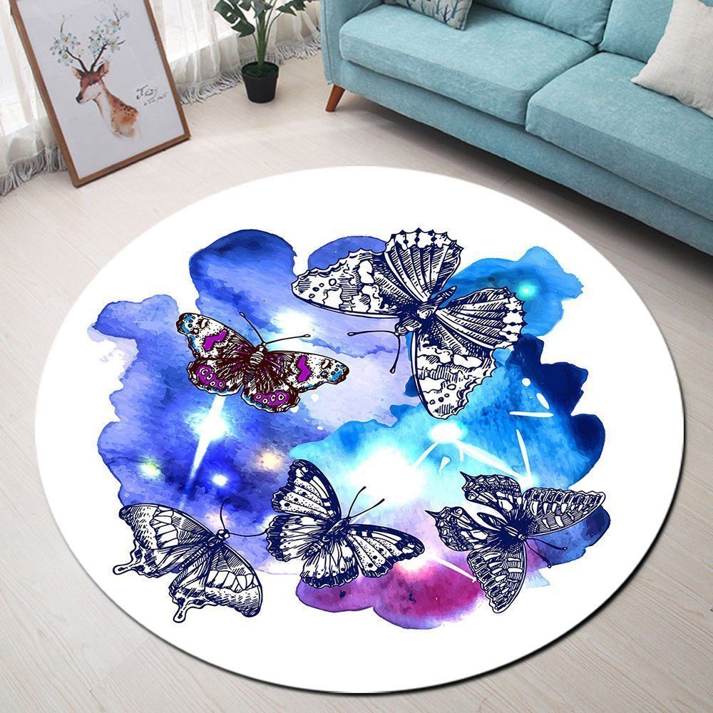 Butterfly Round Carpet