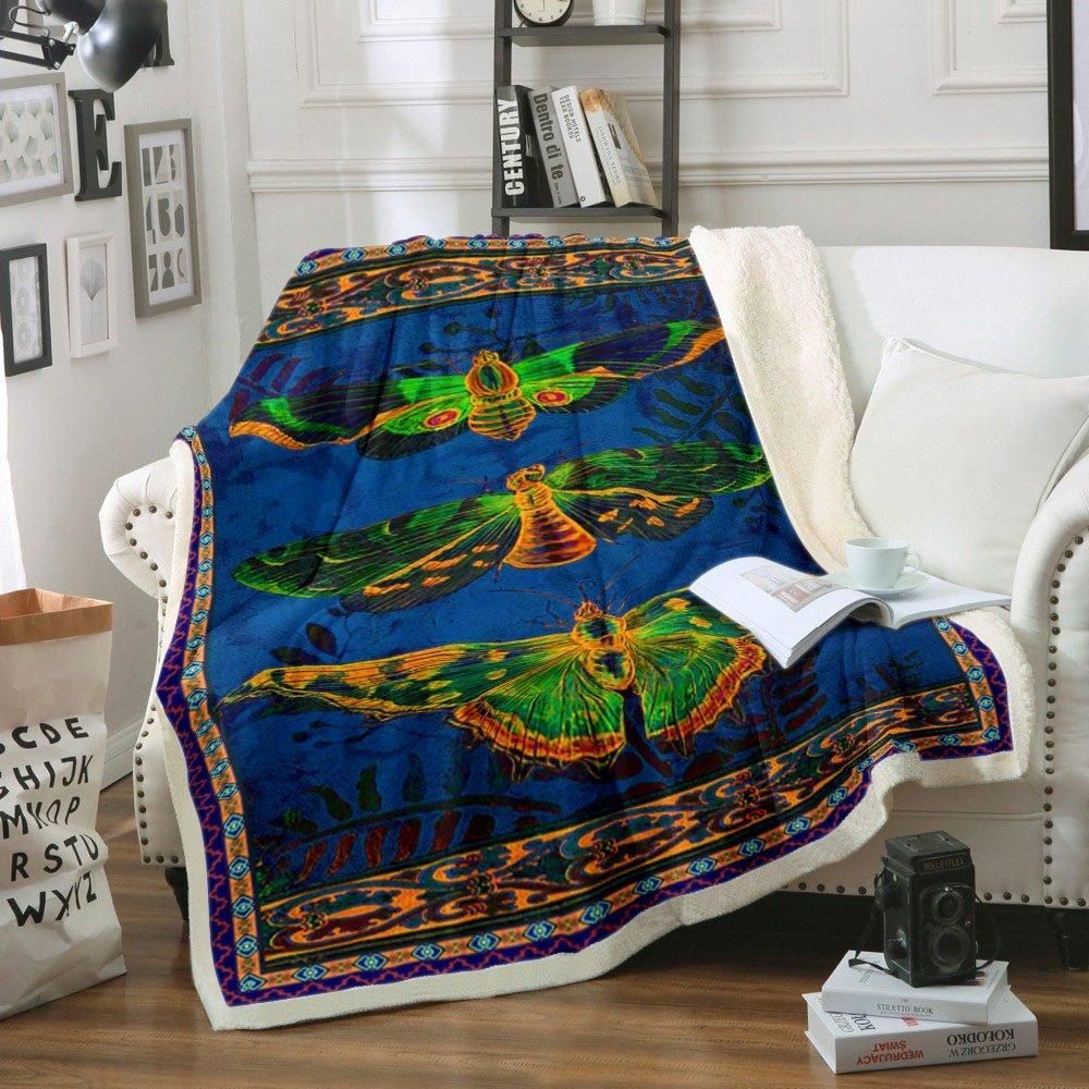 Butterfly Sherpa Fleece Blanket