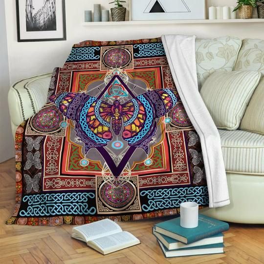 Butterfly Sherpa Fleece Blanket