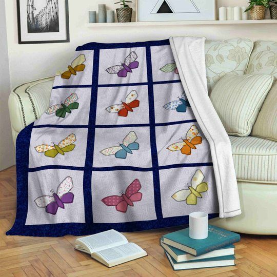 Butterfly Sherpa Fleece Blanket