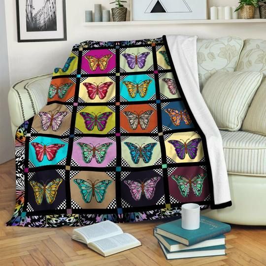 Butterfly Sherpa Fleece Blanket