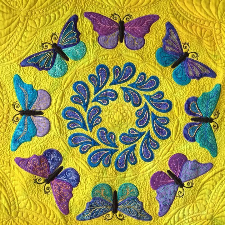 Butterfly CLM1910016Q Quilt Blanket