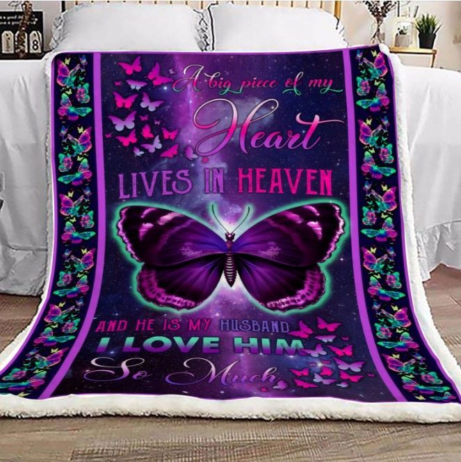 Butterfly Sherpa Fleece Blanket