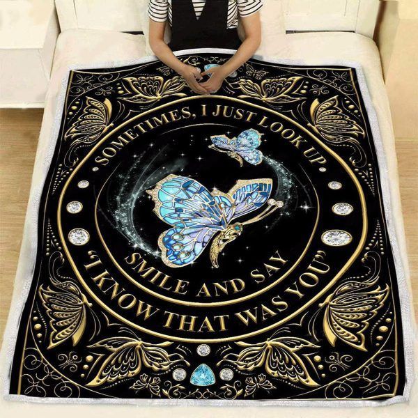 Butterfly Sherpa Fleece Blanket