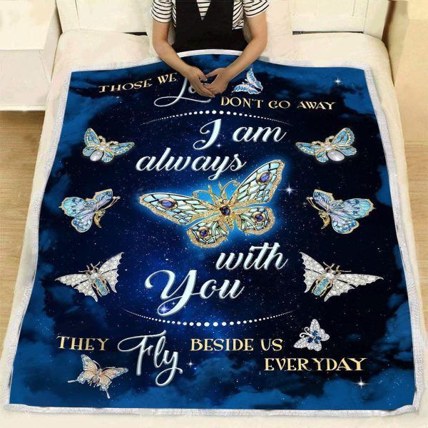 Butterfly Sherpa Fleece Blanket