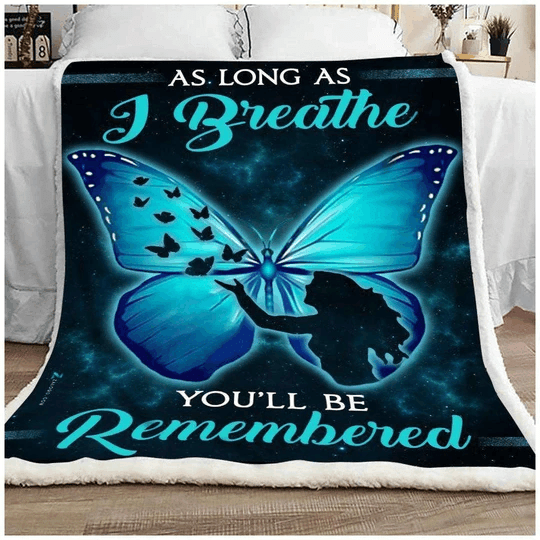 Butterfly Sherpa Fleece Blanket