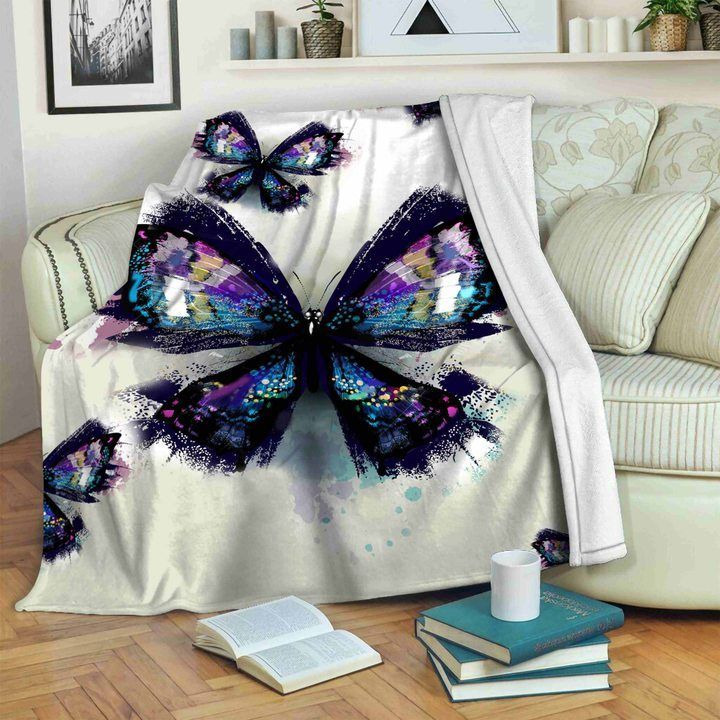 Butterfly Sherpa Fleece Blanket