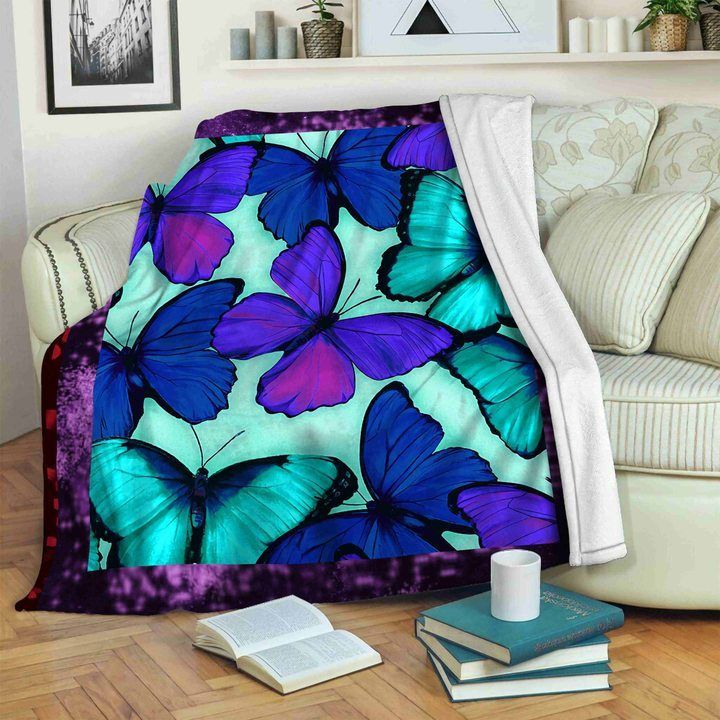 Butterfly Sherpa Fleece Blanket