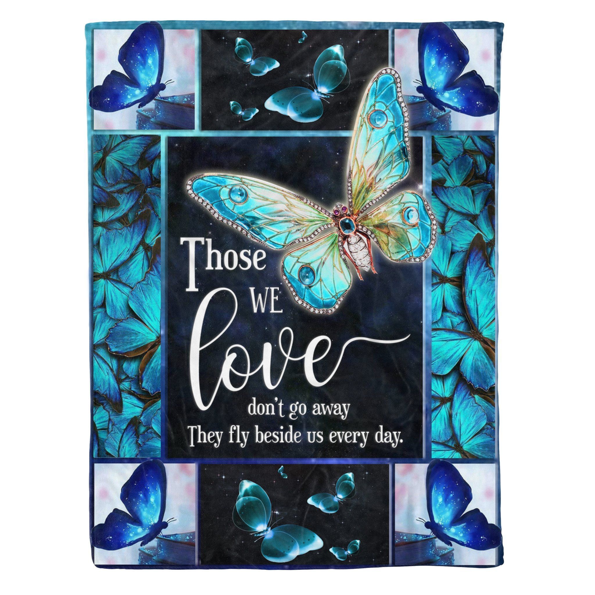 Butterfly Sherpa Fleece Blanket
