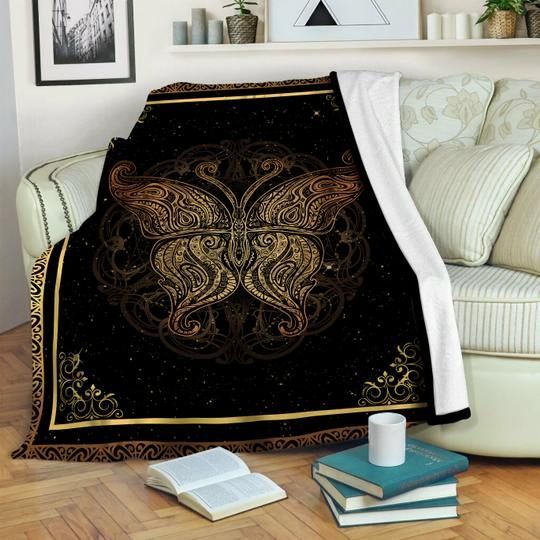 Butterfly Sherpa Fleece Blanket