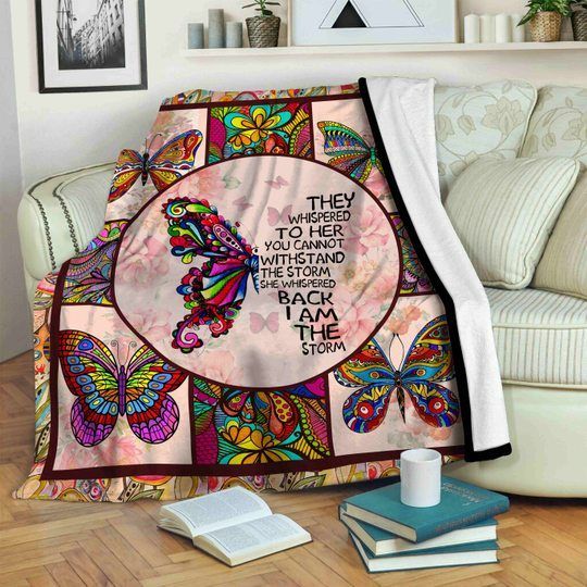 Butterfly Sherpa Fleece Blanket