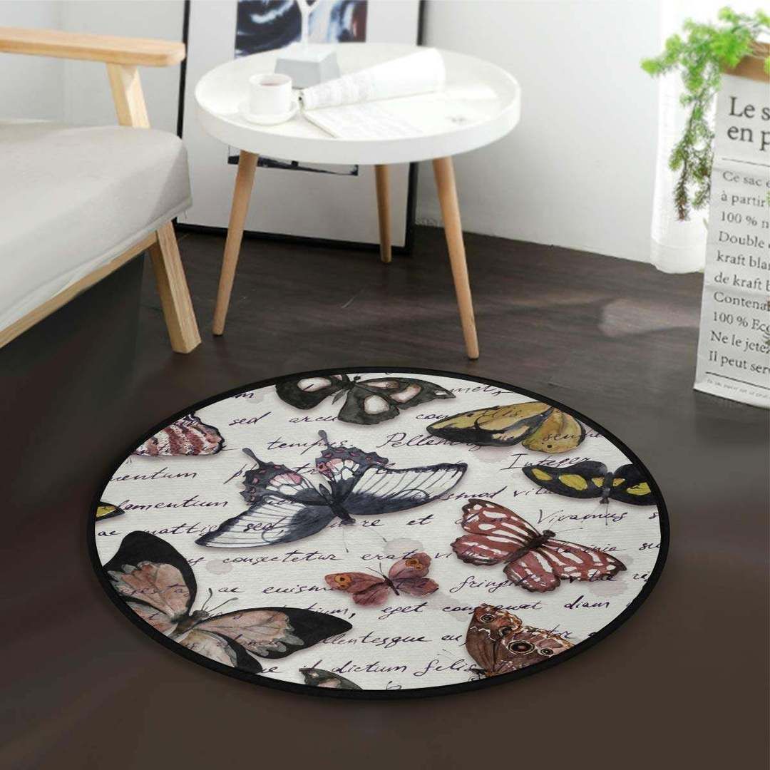 Butterfly Round Carpet