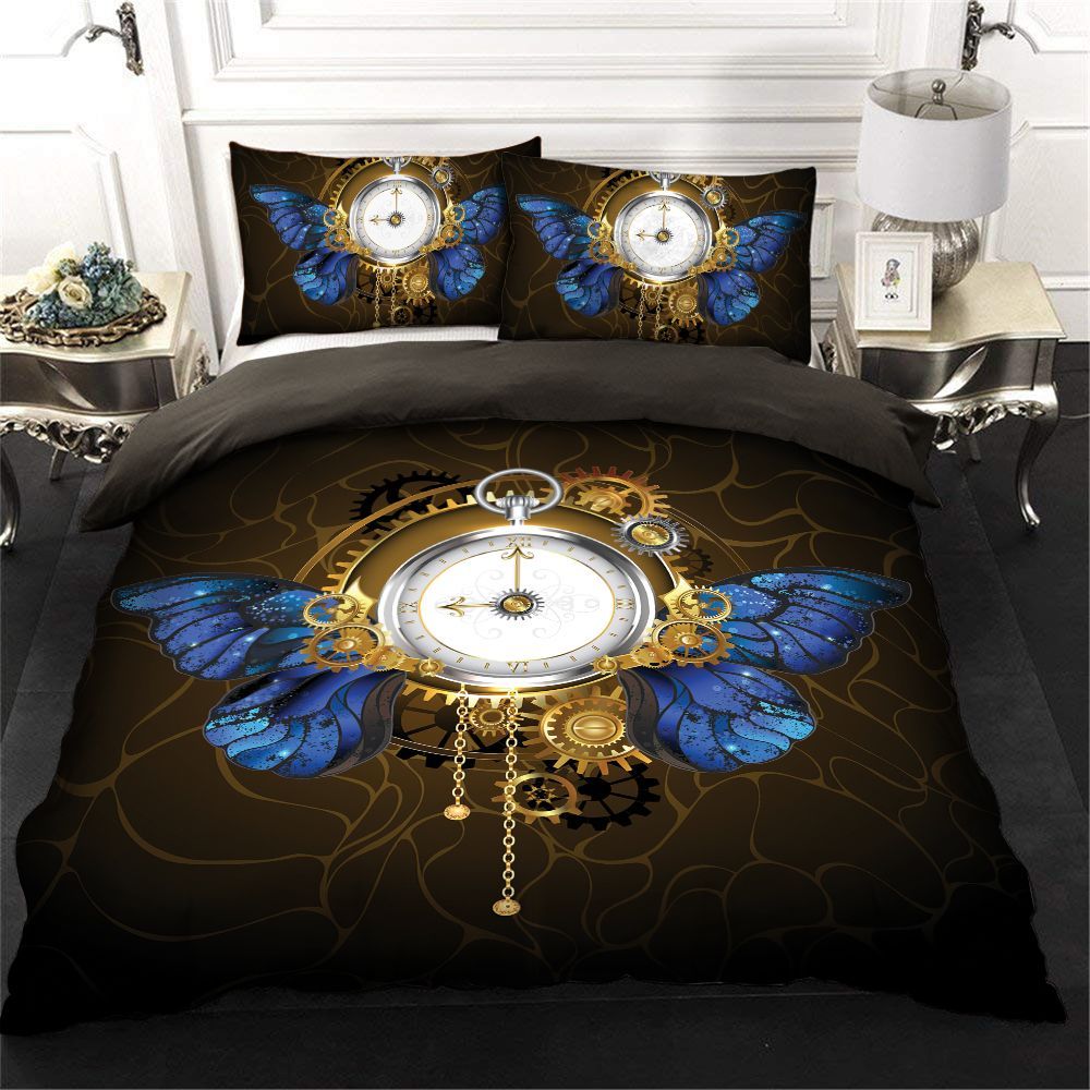 Butterfly Clock Bedding Set