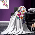 Butterfly Sherpa Fleece Blanket