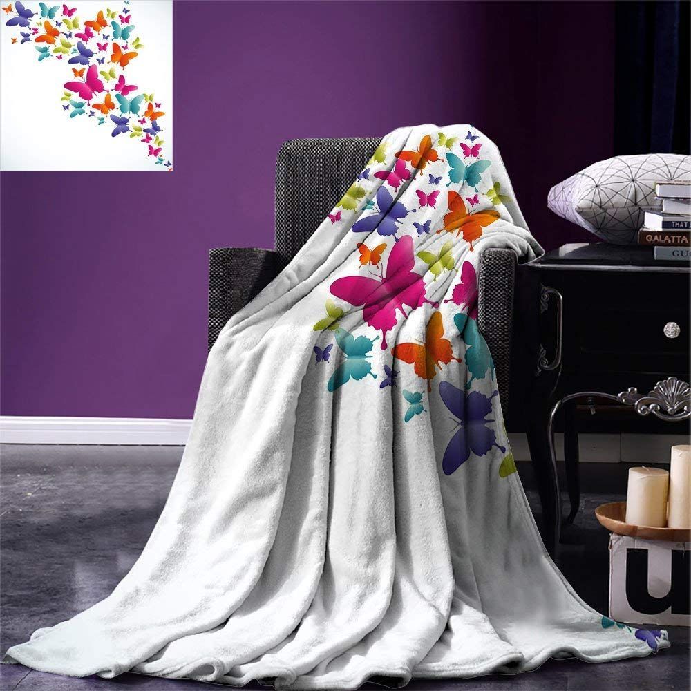 Butterfly Sherpa Fleece Blanket