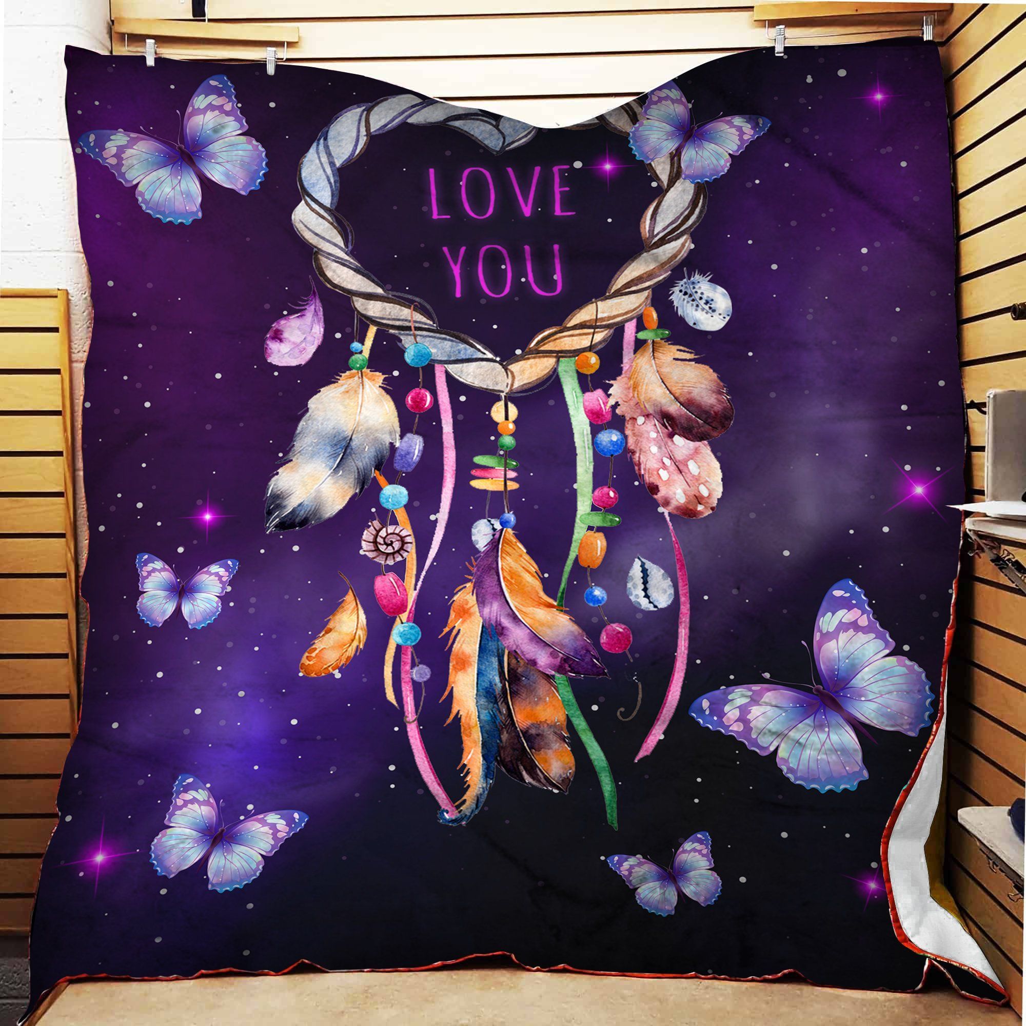 Butterfly Sherpa Fleece Blanket