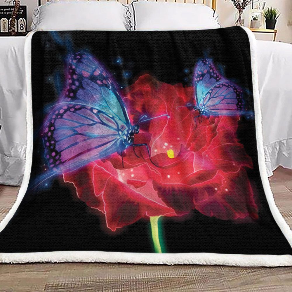 Butterfly Collection Sherpa Fleece Blanket