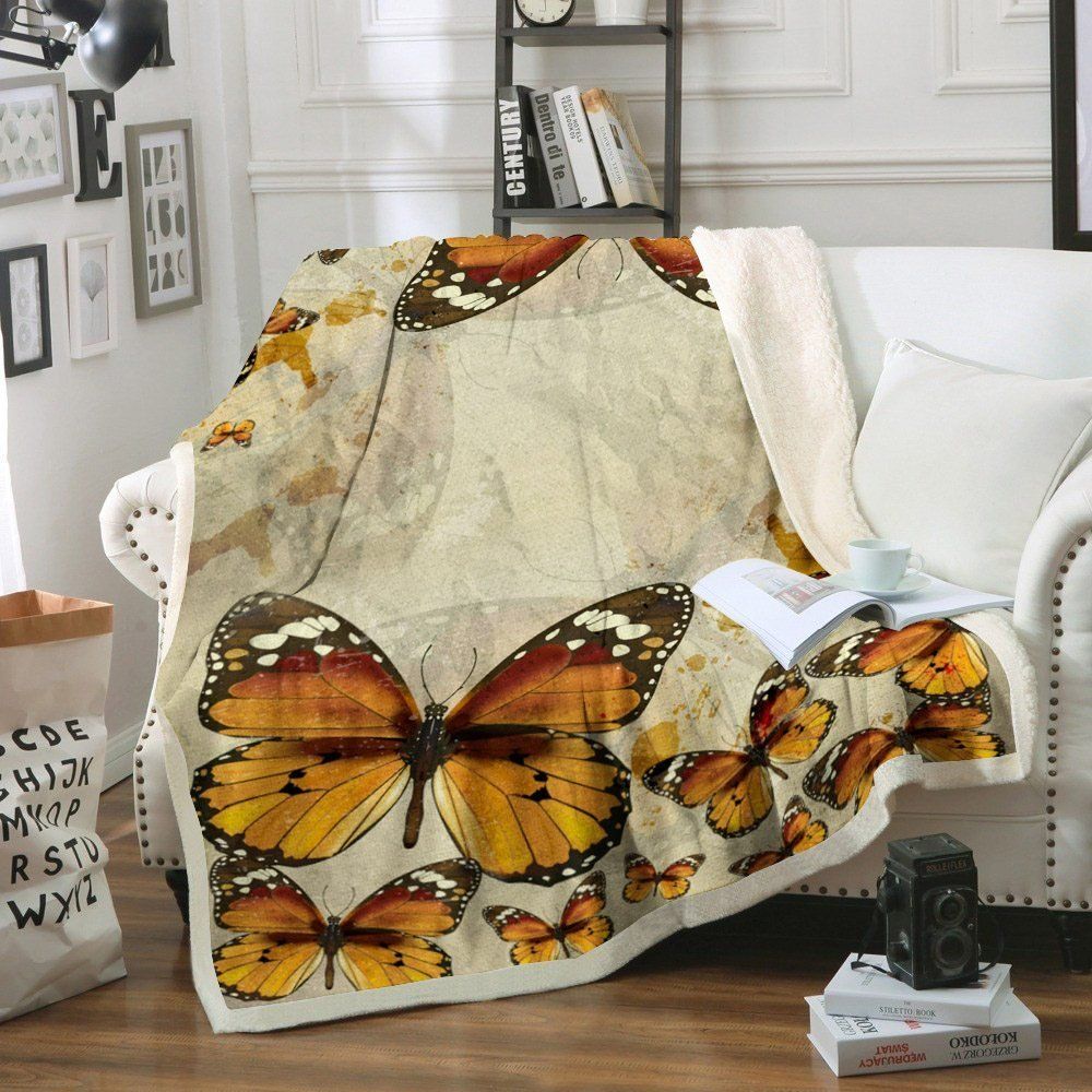 Butterfly Color Sherpa Fleece